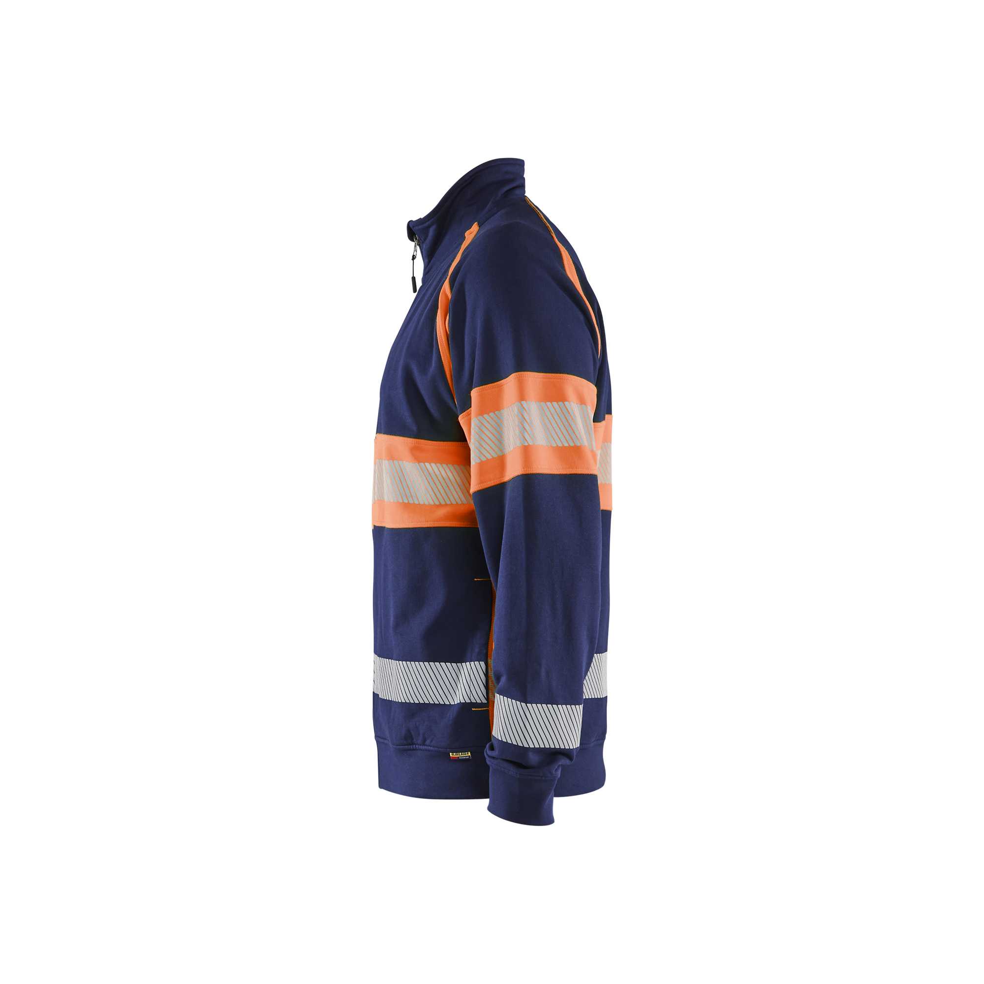BLAKLADER 35511158 Hi Vis Sweater Hi Vis Reflective Full-zip Work Sweatshirt MEN - 100% Cotton